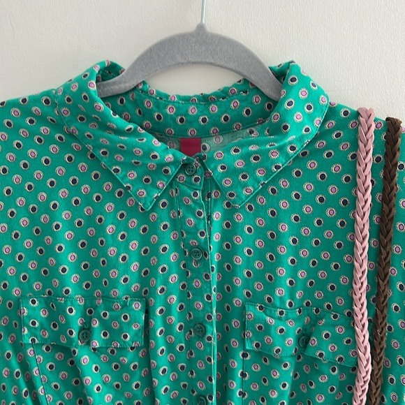 35. Pure Energy Multi Color MIDI Shirt Dress with 2 Belts. - Picture 3 of 12